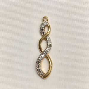 Ross-Simons Infinity Pendant | 925 Sterling Silver | Two-Tone Crystal